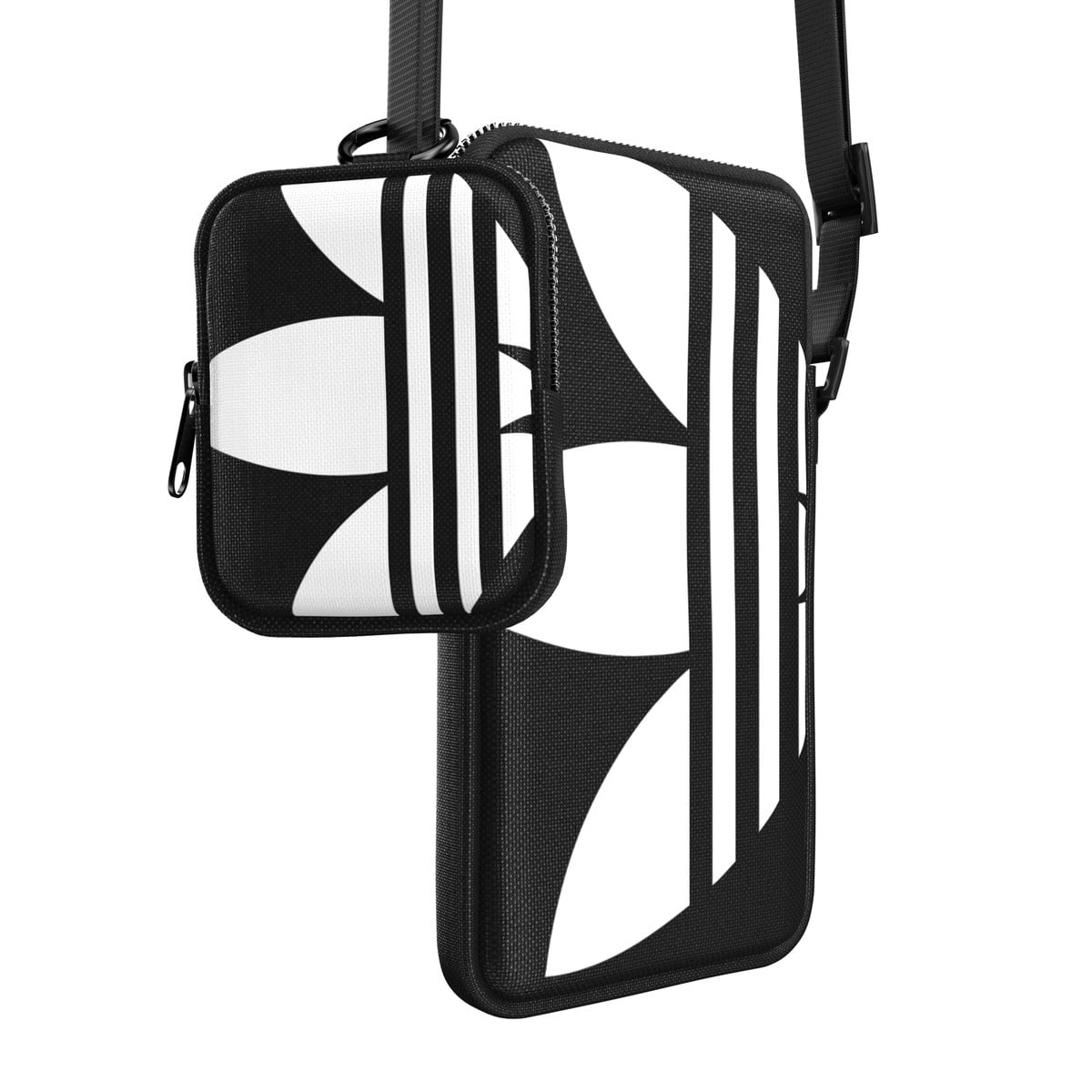[OUTLET] ユニバーサルポーチ スモール Black(ブラック)/White(ホワイト) Small Tech Pouch ロゴ イヤホン/ガジェット/小物入れ リング(カラビナ)付 adidas Originals[アディダス オリジナルス] ブラック/ホワイト 51724 (IQ5119)