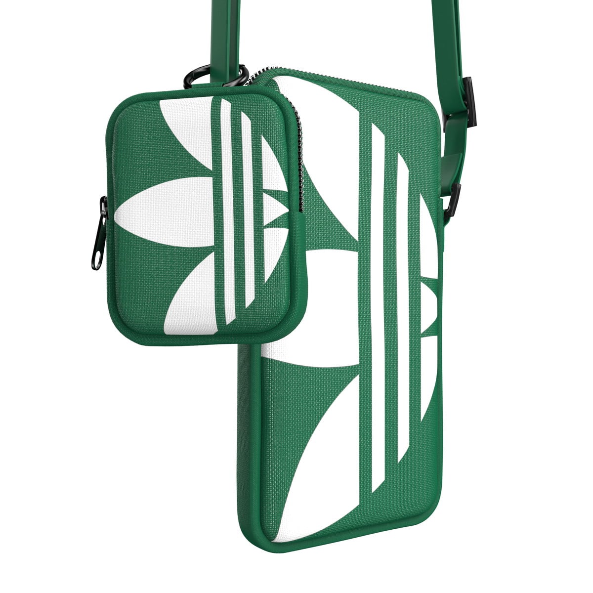 [OUTLET] ユニバーサルポーチ スモール Green(グリーン)/White(ホワイト) Small Tech Pouch ロゴ イヤホン/ガジェット/小物入れ リング(カラビナ)付 adidas Originals[アディダス オリジナルス] グリーン/ホワイト 51726 (IQ5121)