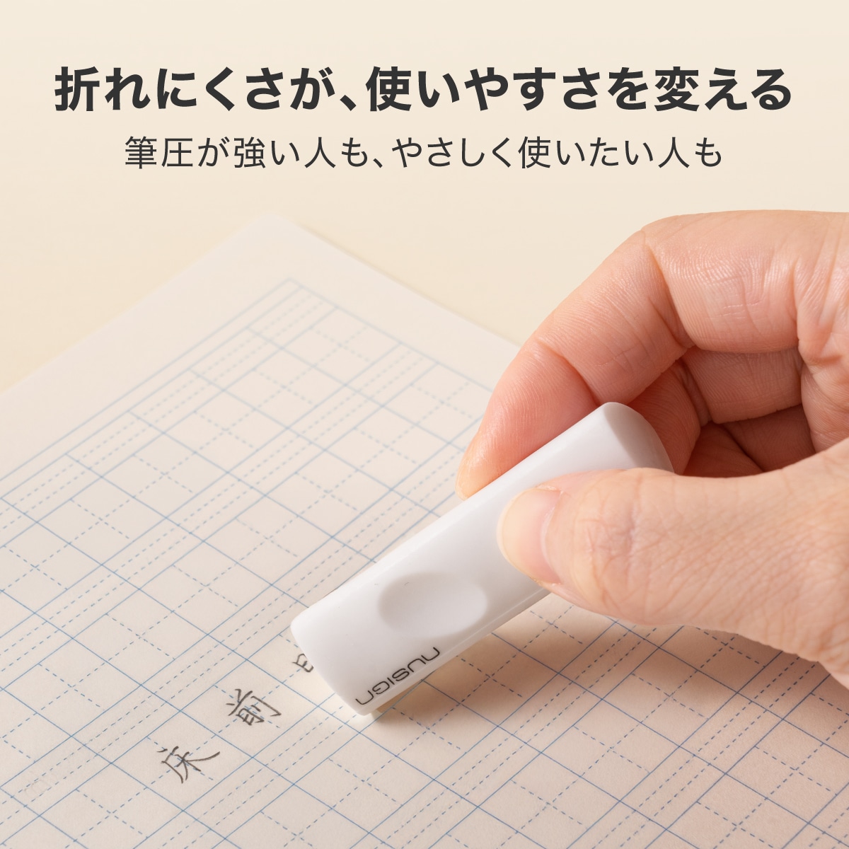 deliジャパン 消しゴム セット 4個入り グリップ付 消しカスが少ない [nusign] DLI-NER748WH
