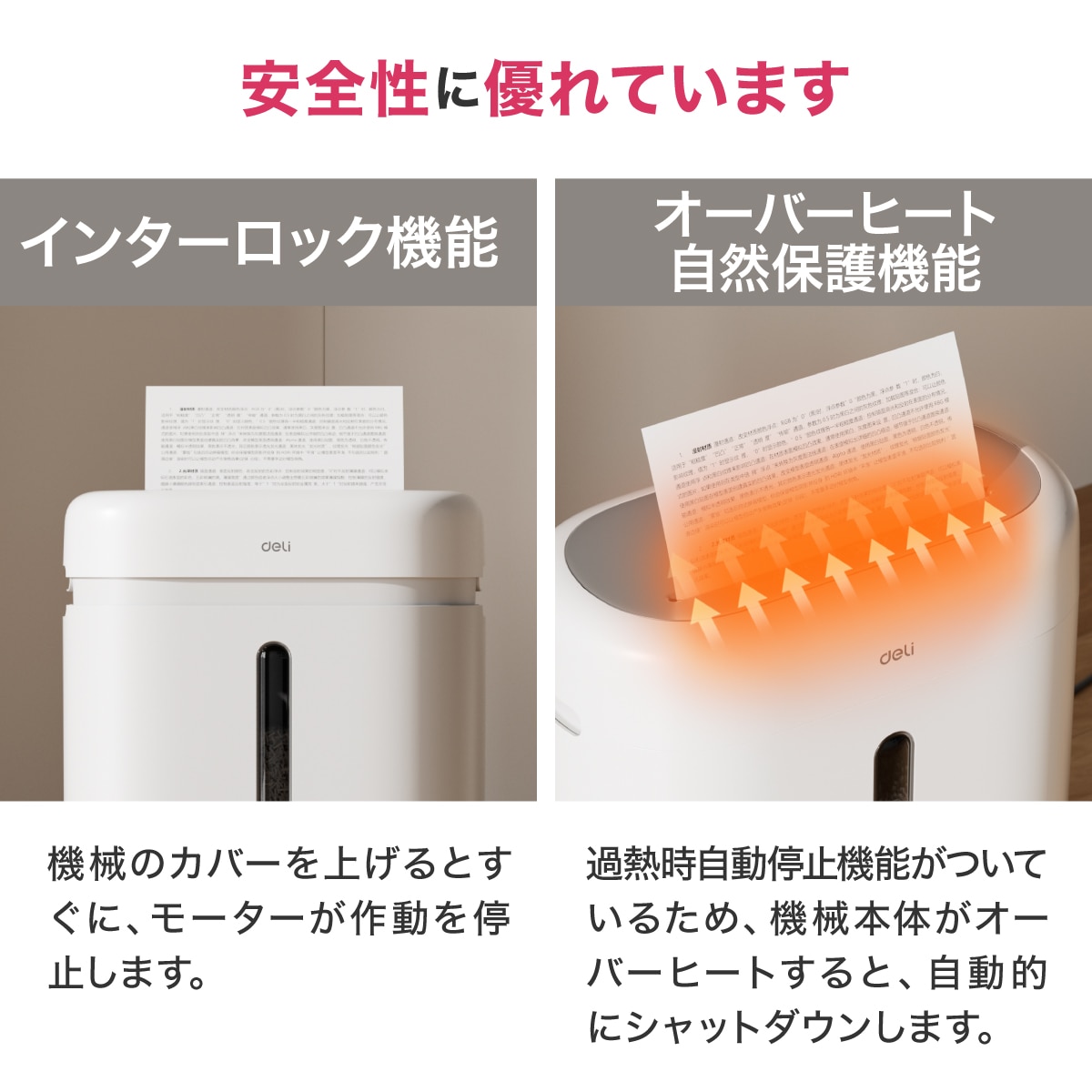 deliジャパン 小型シュレッダー 業務/家庭向け 据え置き型 クロスカット 静音 ダストボックス15L 最大A4/6枚 ホッチキス クレジットカード裁断可 T001