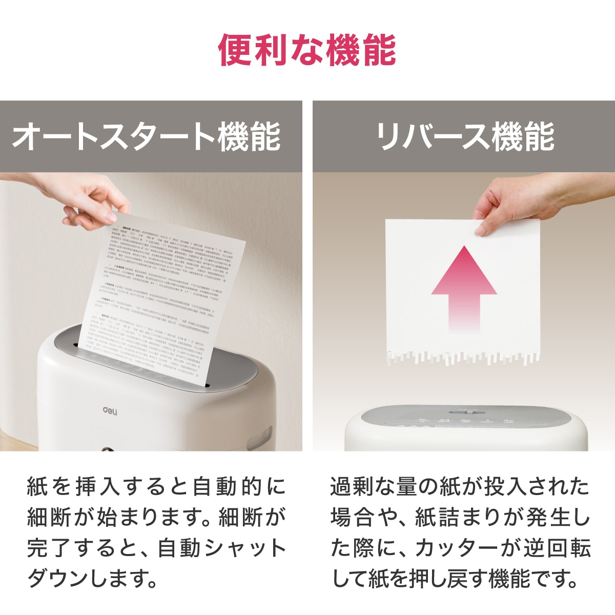 deliジャパン 小型シュレッダー 業務/家庭向け 据え置き型 クロスカット 静音 ダストボックス15L 最大A4/6枚 ホッチキス クレジットカード裁断可 T001