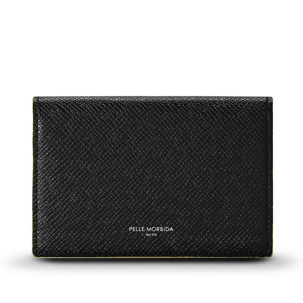 ペッレモルビダBA305BI-名刺入れ（カードケース）　BLACK×YELLOW