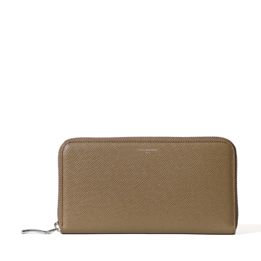 ペッレモルビダBA311-ラウンドジップウォレット（ミディアム）　GREIGE