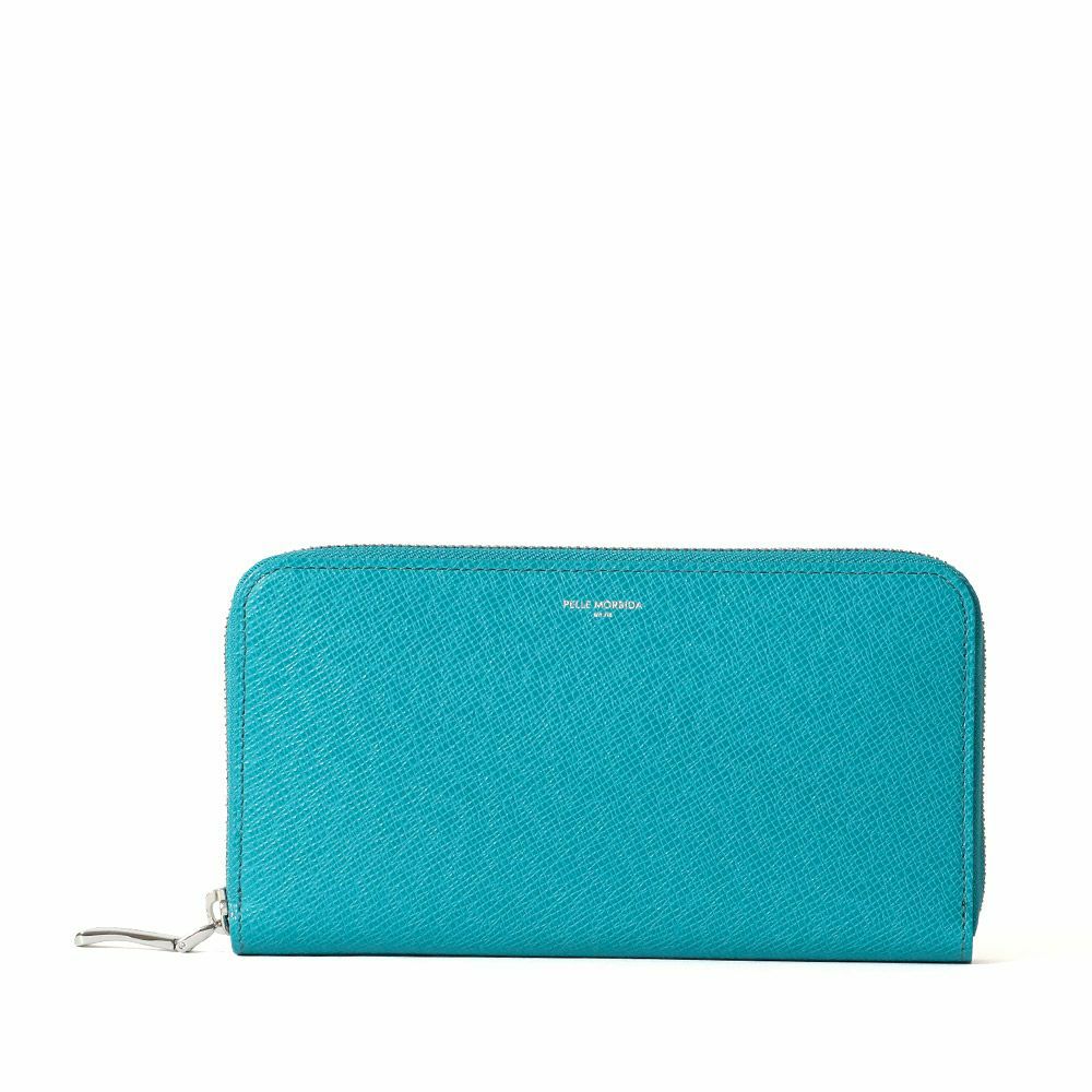 ペッレモルビダBA311-ラウンドジップウォレット（ミディアム）　SAX