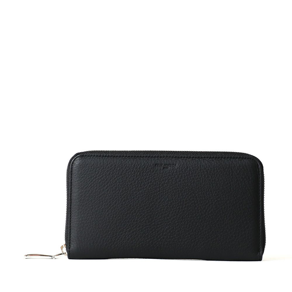 ペッレモルビダBA611-ラウンドジップウォレット（ミディアム）　BLACK