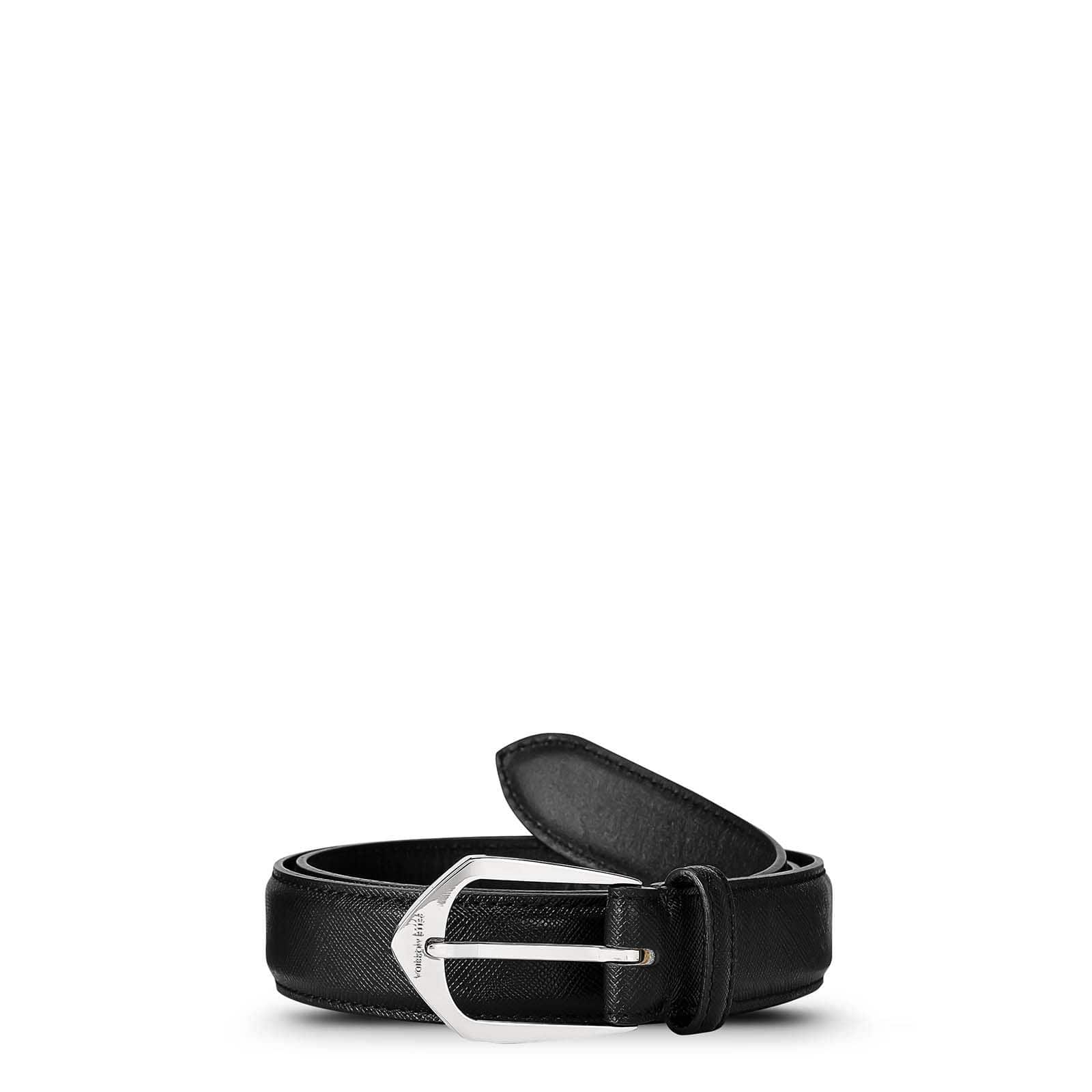 ペッレモルビダBAB003-ベルト(サフィアノ型押し)　80cm：BLACK