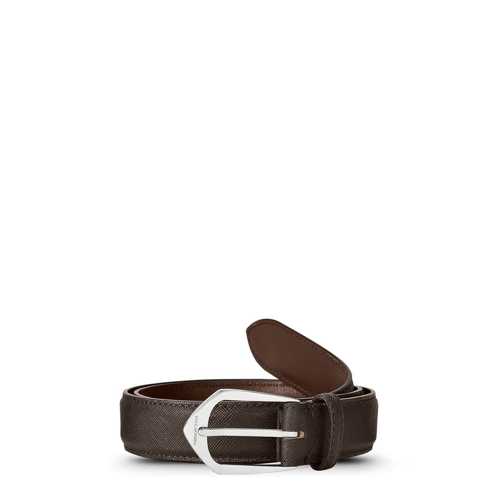 ペッレモルビダBAB003-ベルト(サフィアノ型押し)　95cm：DARK BROWN