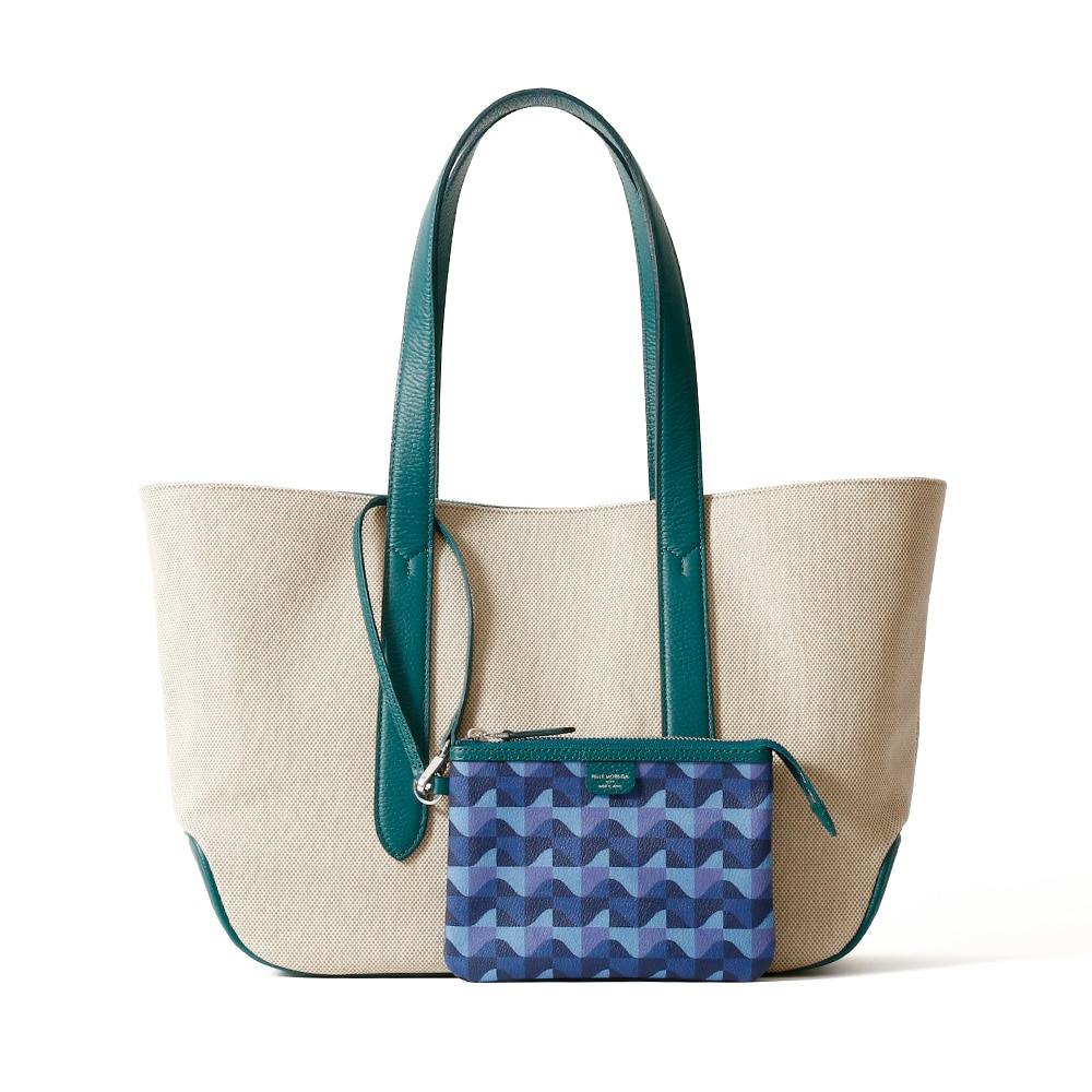 ペッレモルビダCT013-トートバッグ　PEACOCK GREEN