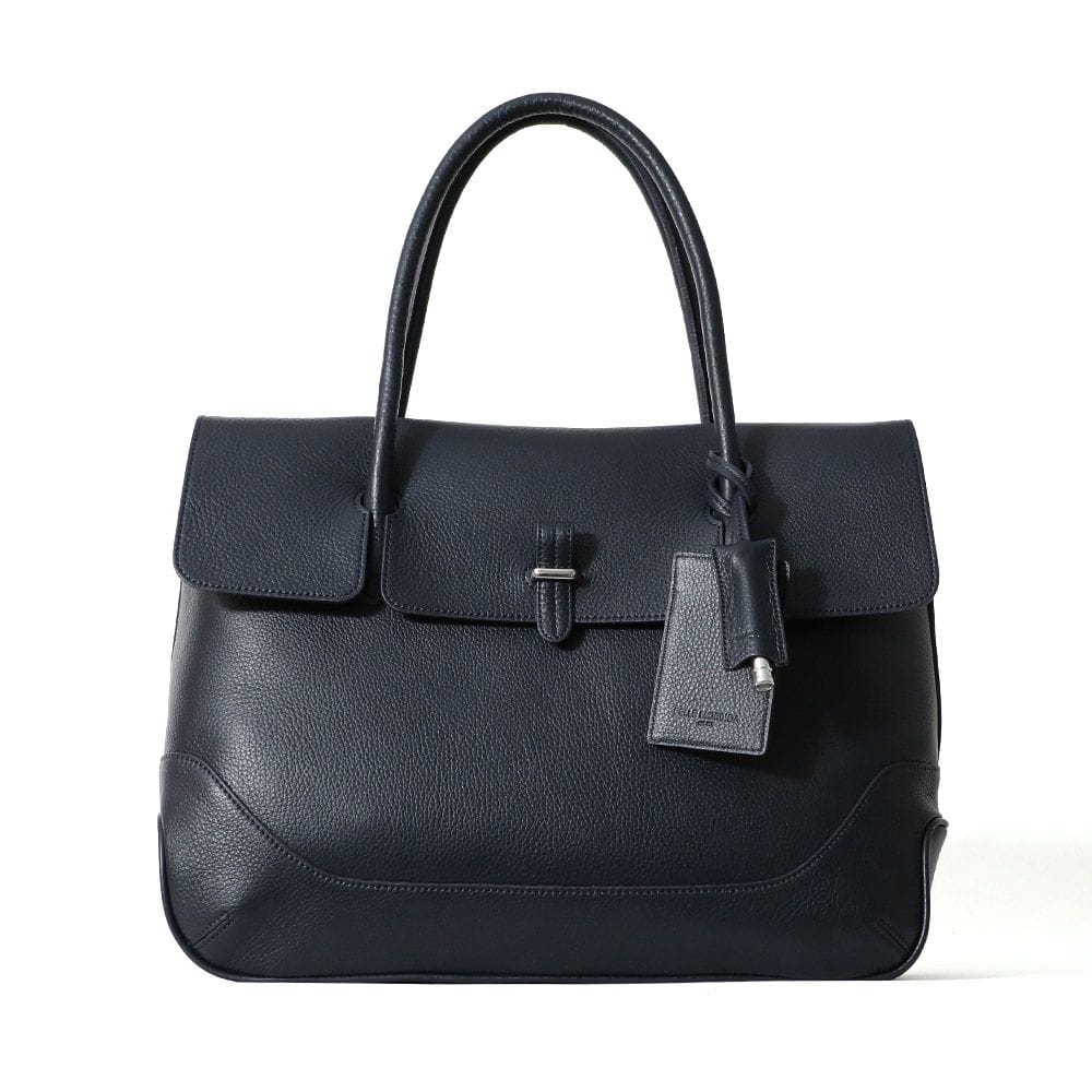 ペッレモルビダMB055A-フラップトートバッグ　NAVY