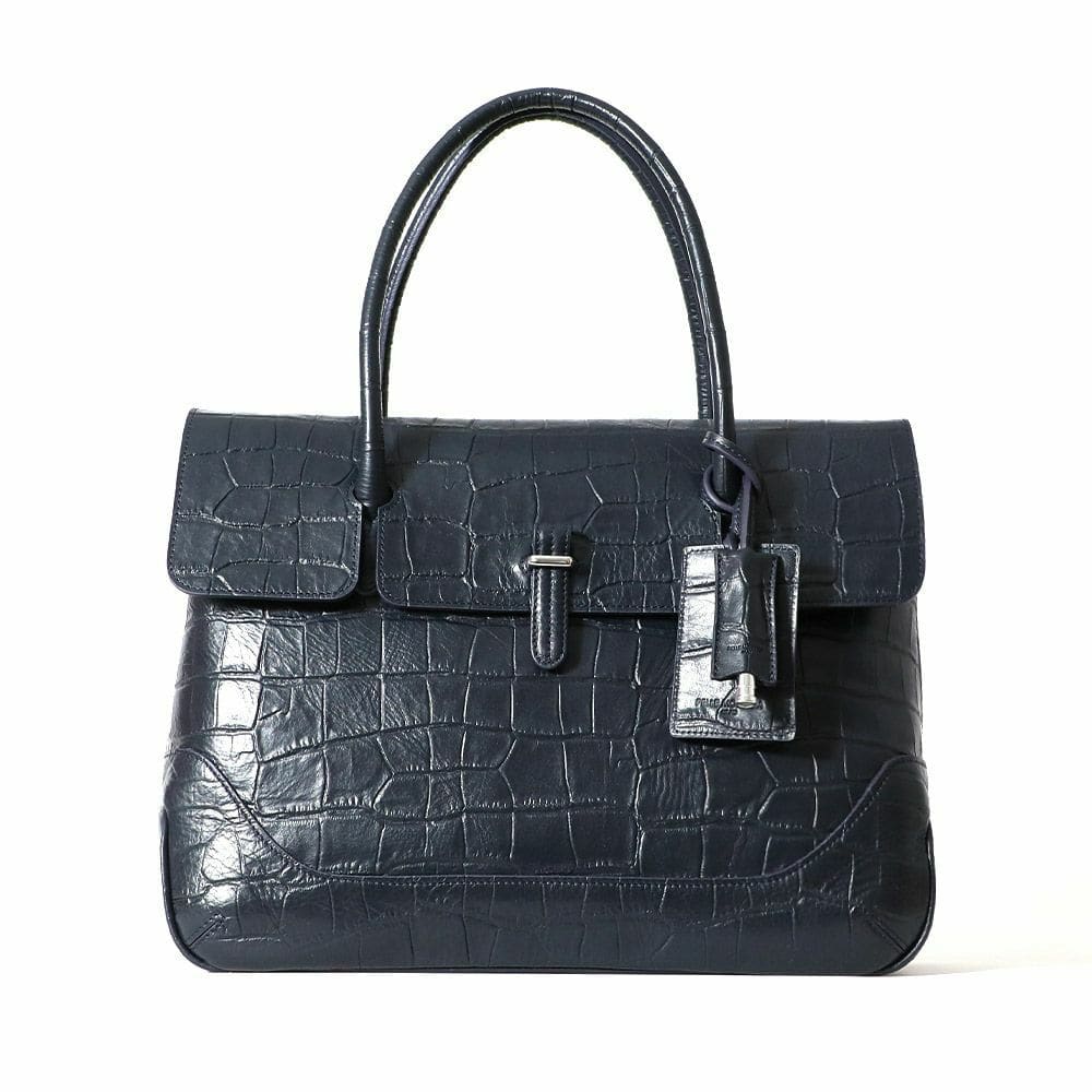 ペッレモルビダMB055AELE-フラップトートバッグ　NAVY