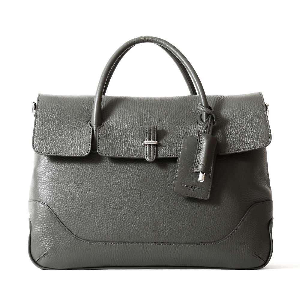 ペッレモルビダMB085-フラップビジネスバッグ　CHARCOAL GRAY