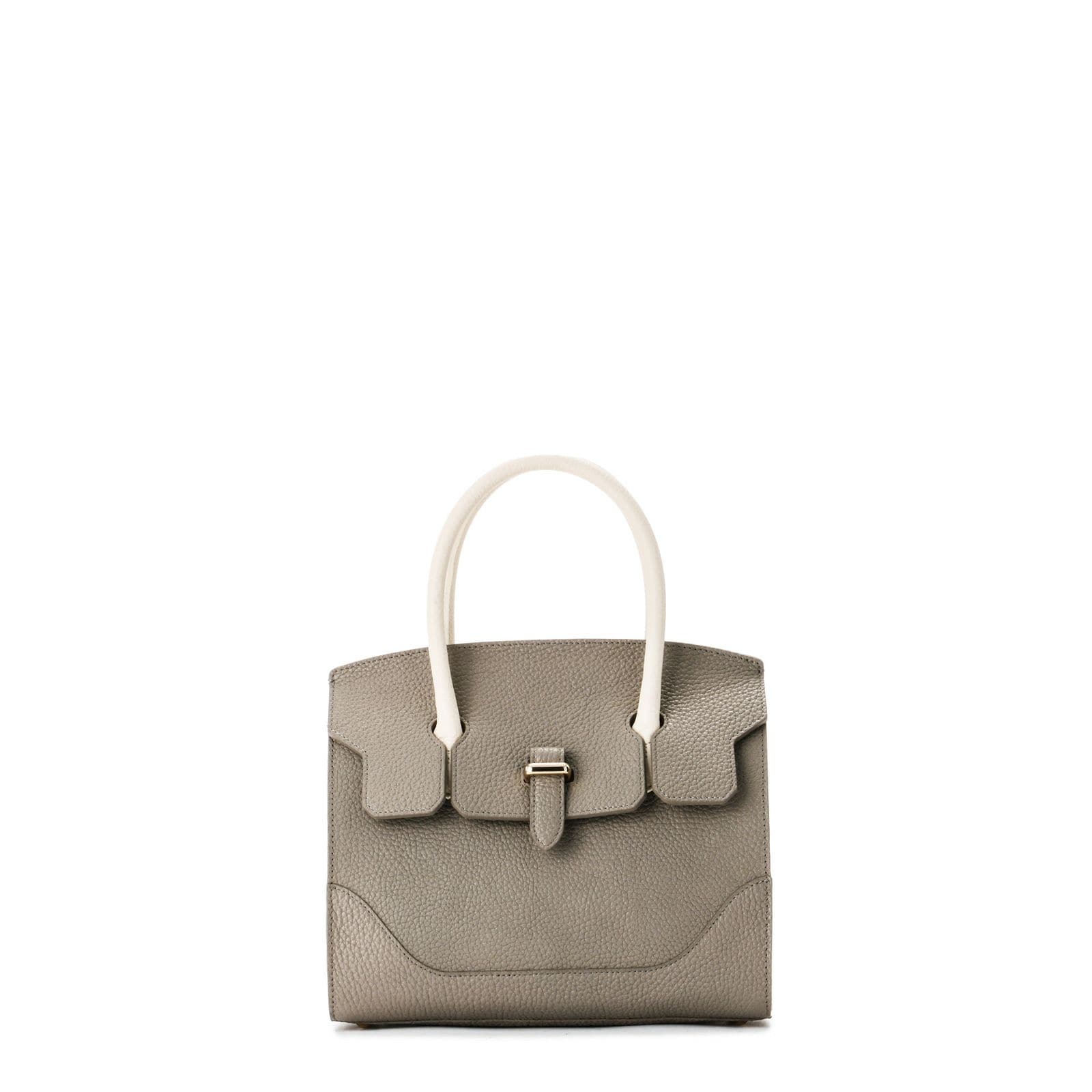 ペッレモルビダVE014-ハンドバッグ　PALE KHAKI×IVORY