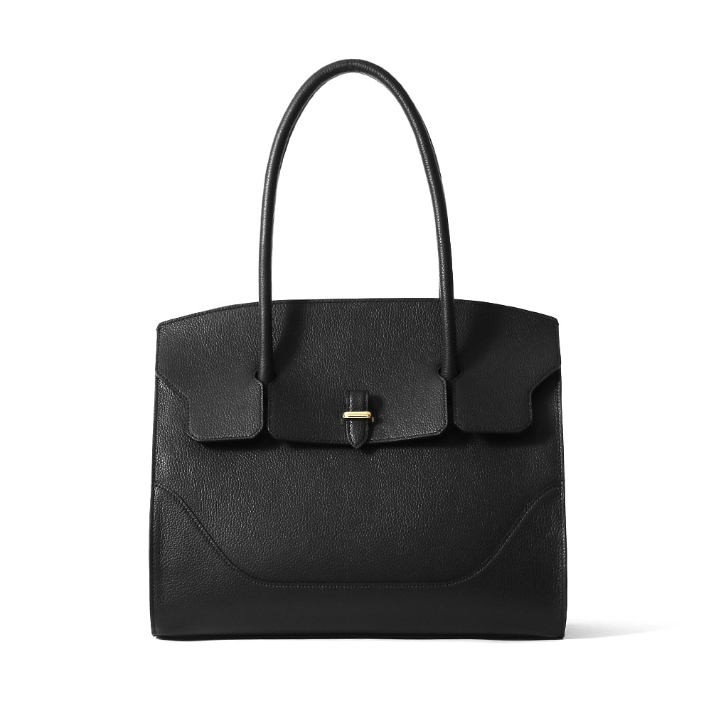 ペッレモルビダVE102-フラップトートバッグ　BLACK
