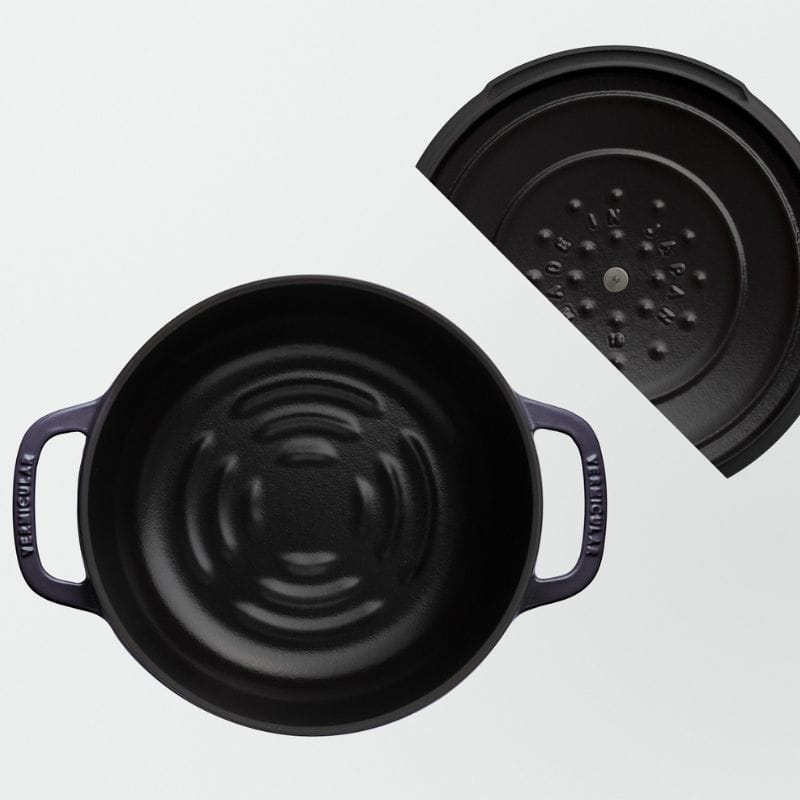 Vermicular バーミキュラ オーブンポット2 18cm 浅型 セルフスタンディングリッド オーシャンネイビー OP2S18S-NV ◆送料無料◆ オーシャンネイビー