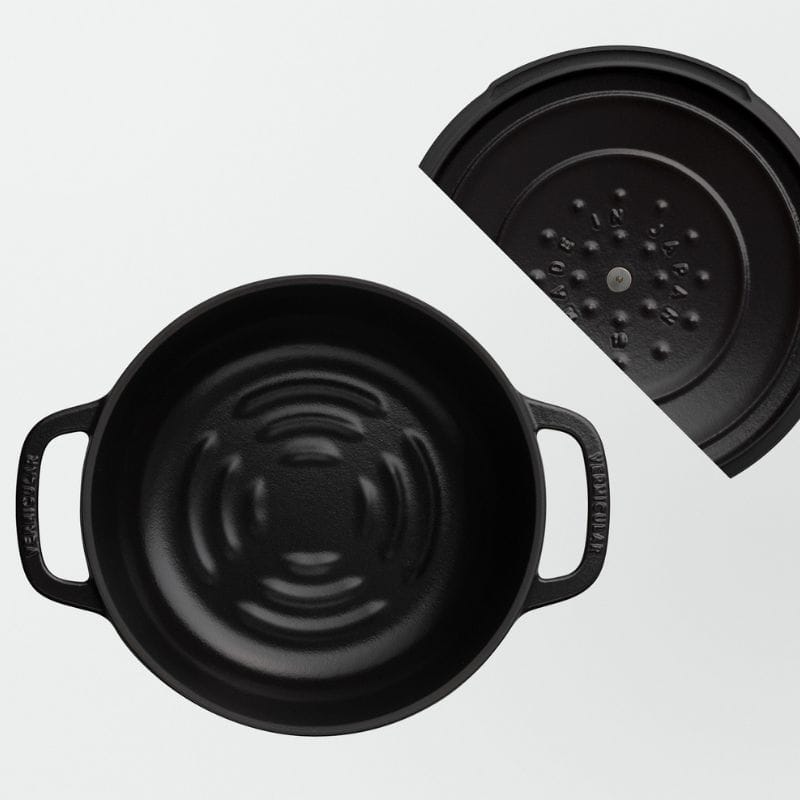 Vermicular バーミキュラ オーブンポット2 18cm 浅型 セルフスタンディングリッド マットブラック OP2S18S-BK ◆送料無料◆ マットブラック