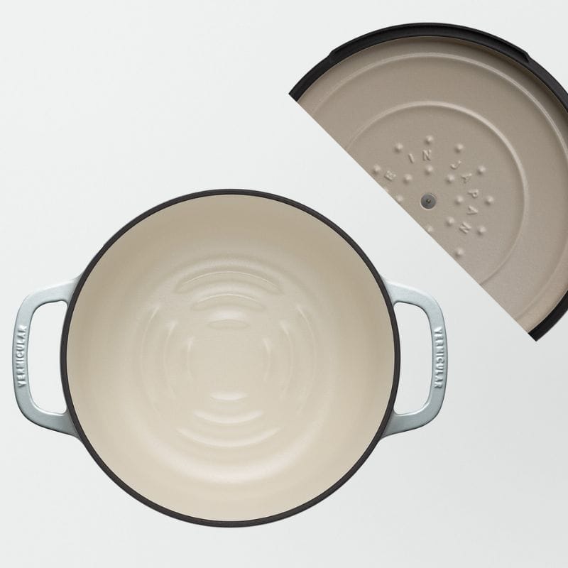 Vermicular バーミキュラ オーブンポット2 22cm 浅型 セルフスタンディングリッド オイスターグレー OP2S22S-GY ◆送料無料◆ オイスターグレー