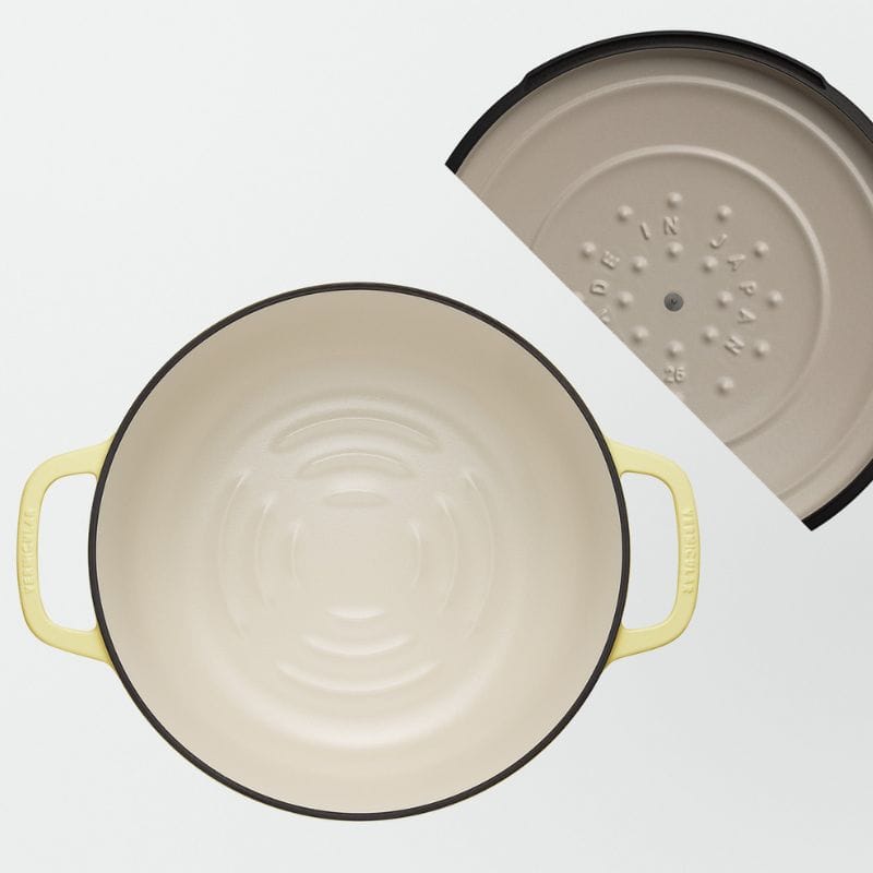 Vermicular バーミキュラ オーブンポット2 26cm 浅型 セルフスタンディングリッド マットカモミールイエロー OP2S26S-YL ◆送料無料◆ マットカモミールイエロー