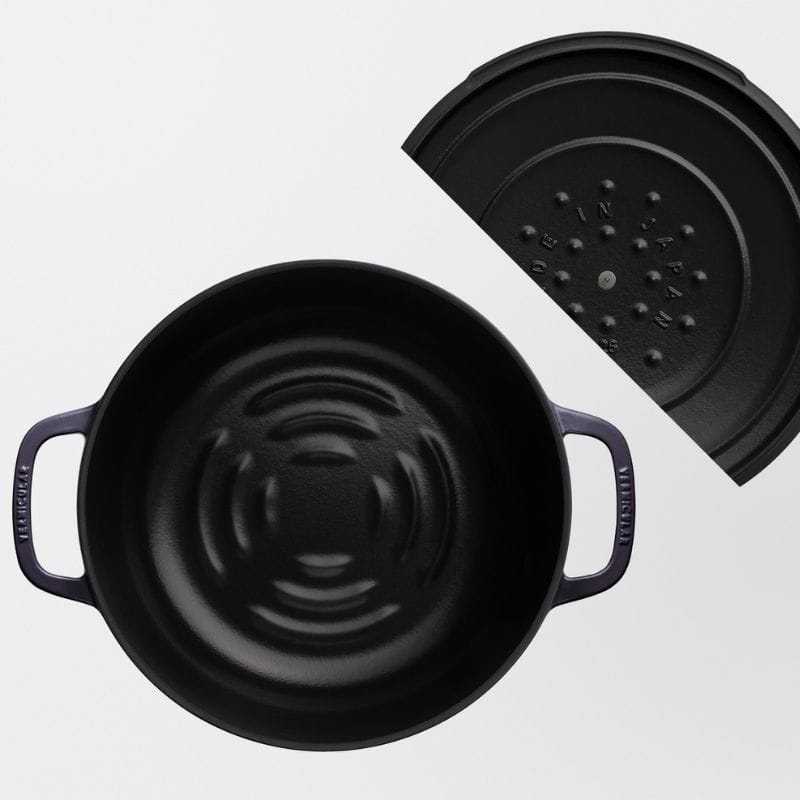 Vermicular バーミキュラ オーブンポット2 26cm 浅型 セルフスタンディングリッド オーシャンネイビー OP2S26S-NV ◆送料無料◆ オーシャンネイビー