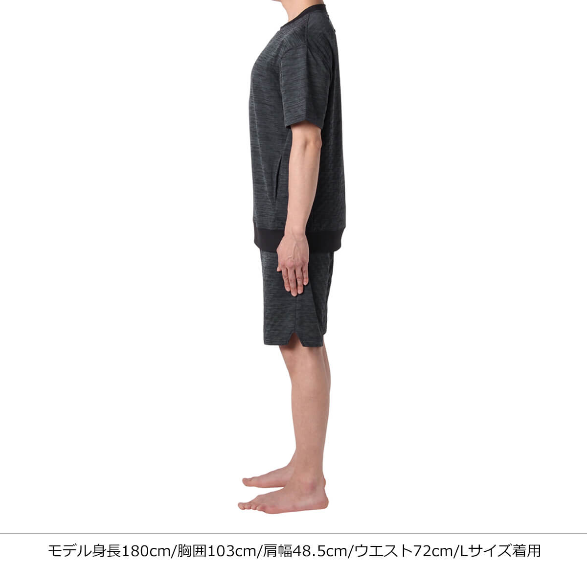 コラントッテRESNO MAGNE リカバリーウェアPLUS ショートスリーブ 杢グレー S