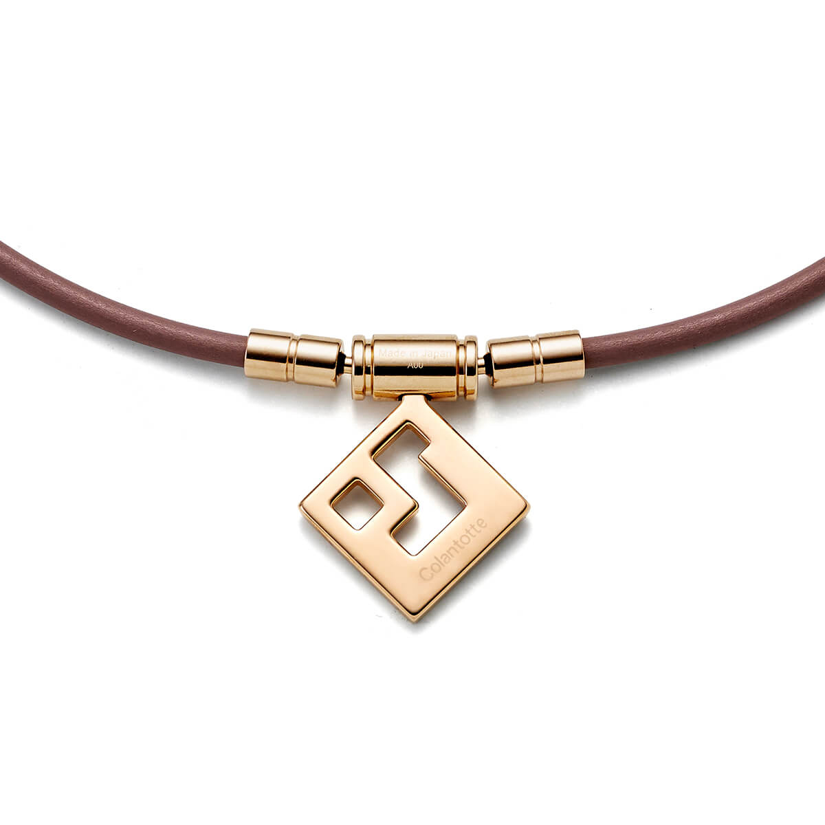 コラントッテ TAOネックレス スリム AURA mini シャンパンゴールド×ラベンダーラメ L(47㎝)