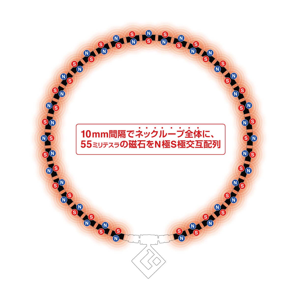 コラントッテ TAOネックレス スリム AURA mini シャンパンゴールド×ラベンダーラメ L(47㎝)