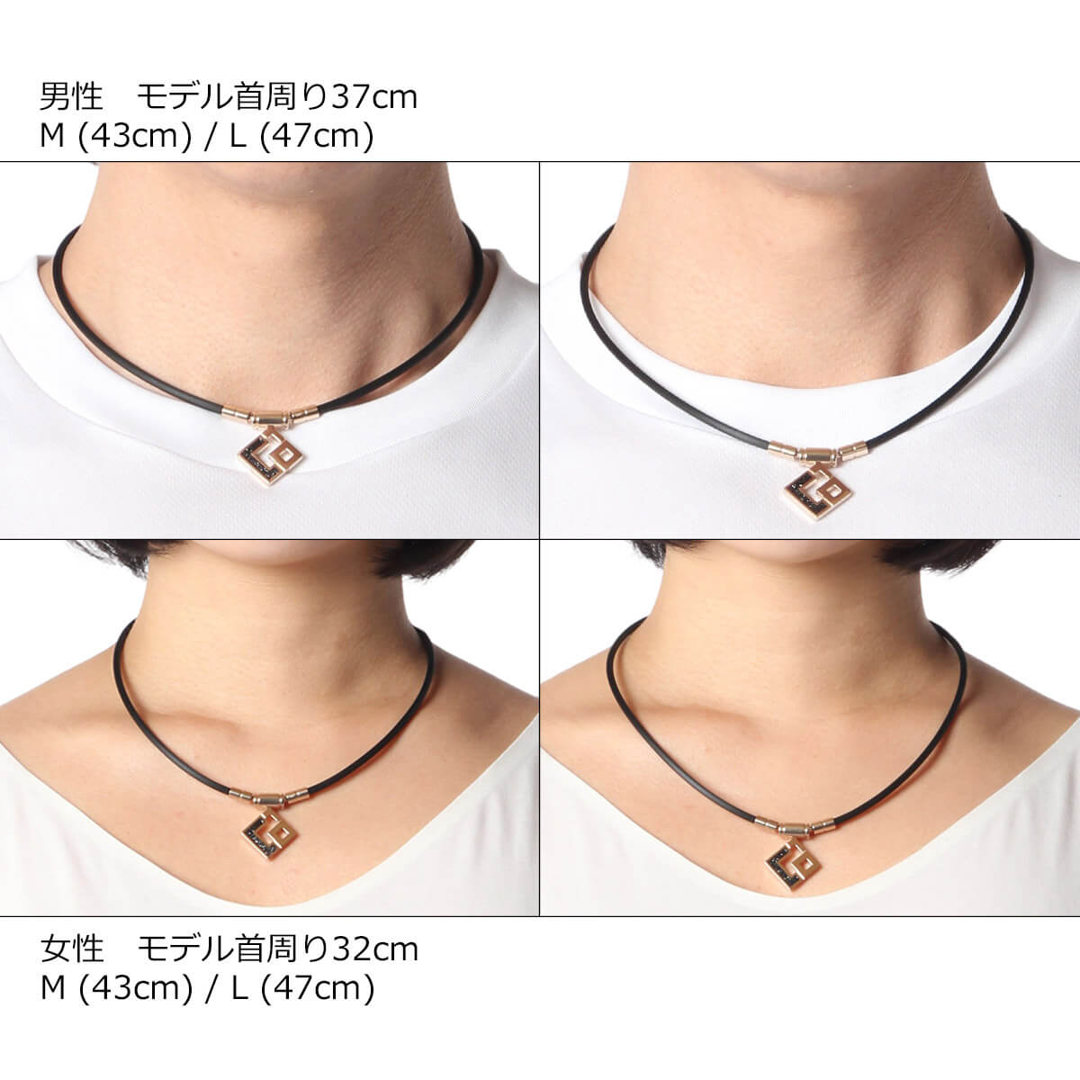 コラントッテ TAOネックレス スリム AURA mini シャンパンゴールド×ラベンダーラメ L(47㎝)