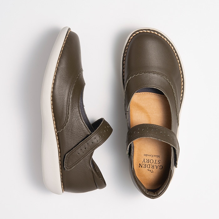 ガーデンストーリー]ワンストラップシューズ 4E 121351 ブラック