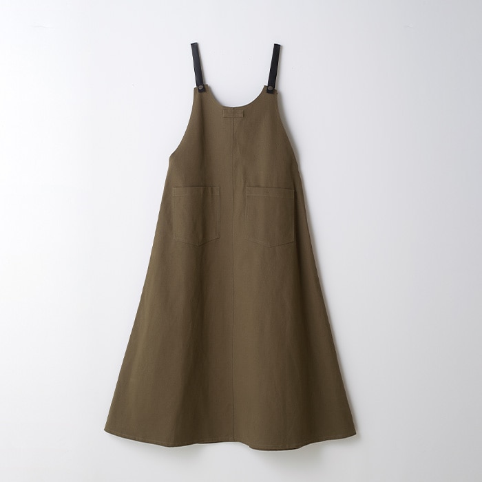 [ガーデンストーリー]綿ツイル　ワークジャンパースカート ASOF14 カーキ フリーサイズ カーキ フリーサイズ