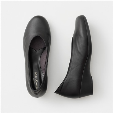 [ミスキョウコ]撥水らくらくパンプス 4E 102307 ブラック 22.0cm