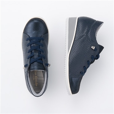 [ミスキョウコ]軽量パンチングスニーカ－ 4E 104103 ネイビー 22.0cm