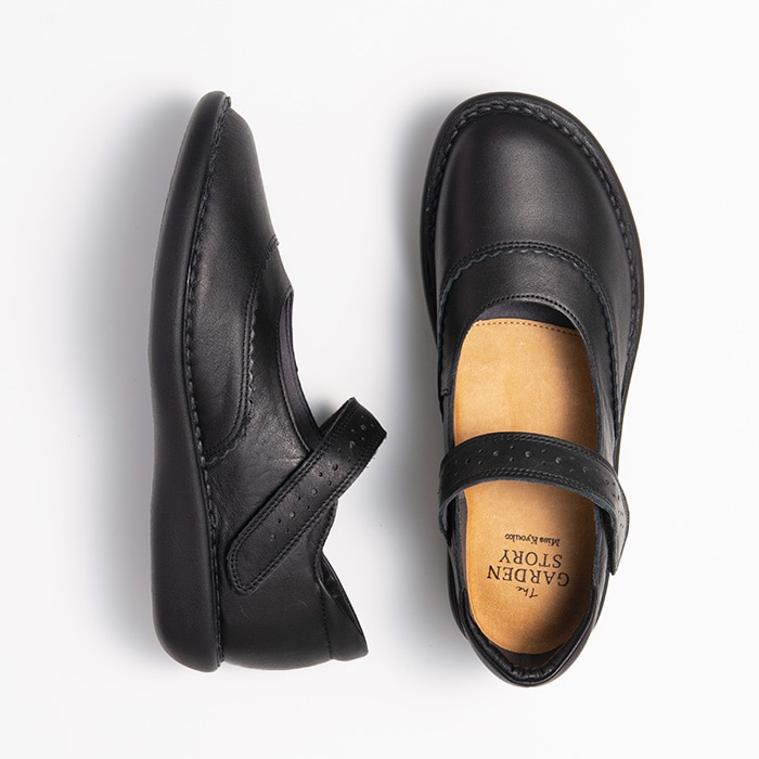 [ガーデンストーリー]ワンストラップシューズ 4E 121351 ブラック 22.0cm