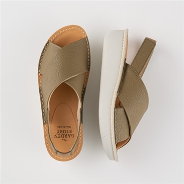 ≪SALE≫S グリーン [ガーデンストーリー]クロスベルトウエッジサンダル 4E 123002