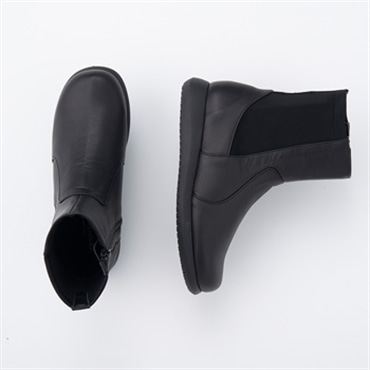 [ミスキョウコ]撥水ストレッチコンビブーツ 4E 124150 ブラック 24.0cm