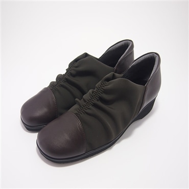 [ミスキョウコ]シャーリングパンプス 4E 164002 ダークブラウン 22.0cm