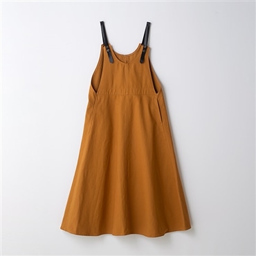 [ガーデンストーリー]綿ツイル　ワークジャンパースカート ASOF14 キャメル フリーサイズ