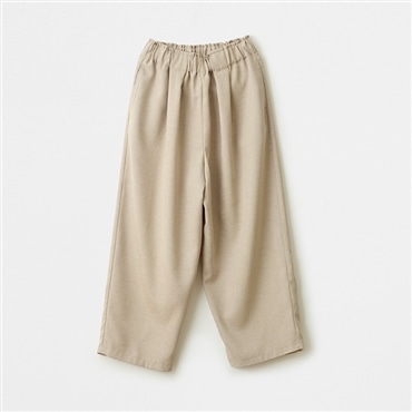 [ミスキョウコ]ウォッシャブル麻調コクーンパンツ ASOF21 ベージュ M-L(フリーサイズ)