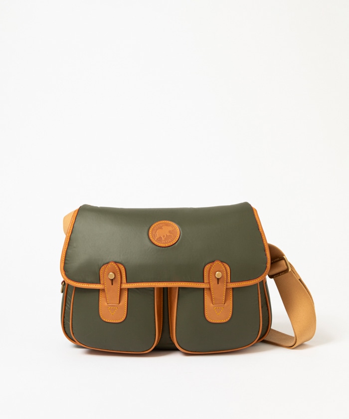 1円〜美品【ハンティングワールド本物】ショルダーバッグ/バチュー