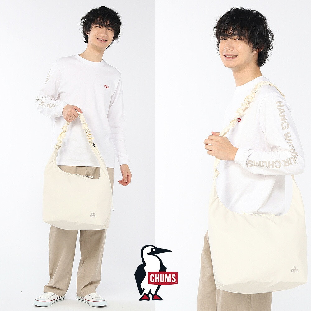 チャムス ショルダーバッグ 斜め掛け 14L A4 CHUMS ウェービーストラップショルダーバッグ CH60-4141 メンズ レディース キッズ 送料無料 誕生日プレゼント ギフト ラッピング無料 正規代理店 1.ブラック -604141k001 1.ブラック