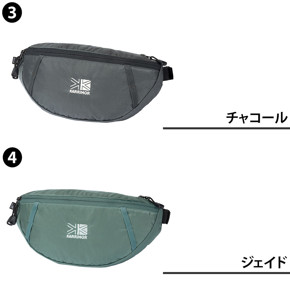 カリマー ウエストバッグ ボディバッグ 斜め掛け 2L A6対応 軽量 ミニ KARRIMOR スポーラン2 3.チャコール -501256-1200 3.チャコール