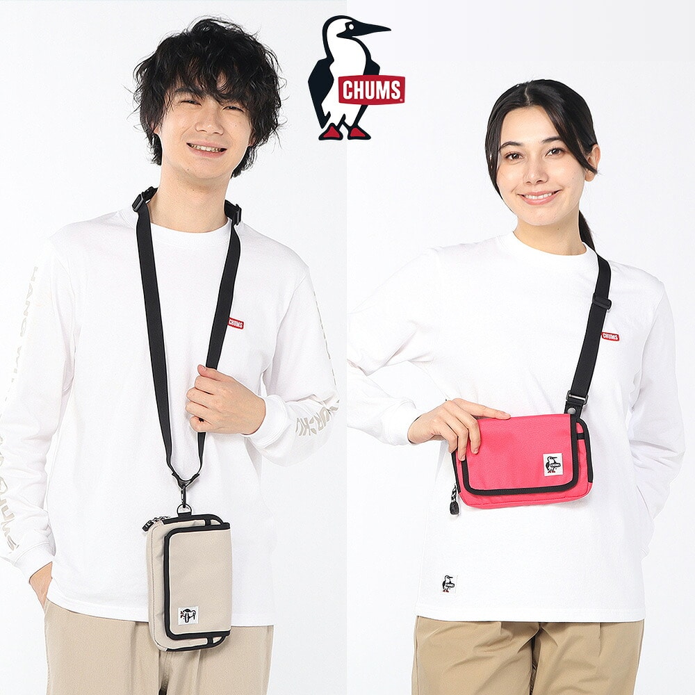 チャムス お財布ショルダー ショルダーバッグ 斜め掛け 2WAY CHUMS リサイクルウォレットショルダーポーチ CH60-4094 メンズ レディース キッズ 送料無料 誕生日プレゼント ギフト ラッピング無料 正規代理店 4.ピンク -604094r018 4.ピンク