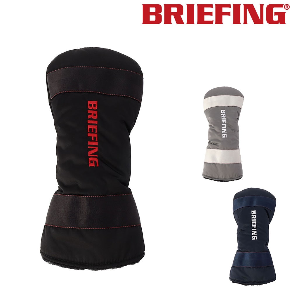 即納 BRIEFING GOLF ブリーフィング ゴルフ ドライバーカバー DRIVER COVER 力強 ECO TWILL BLACK ブラック  メンズ