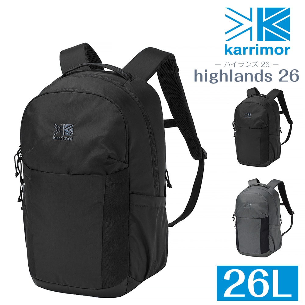 カリマー karrimor リュックサック highlands 26 ハイランズ 26 1.ブラック -99x5011789000(1.ブラック):  Newbag Wakamatsu｜JAL Mall｜マイルがたまる・つかえる ショッピングモール