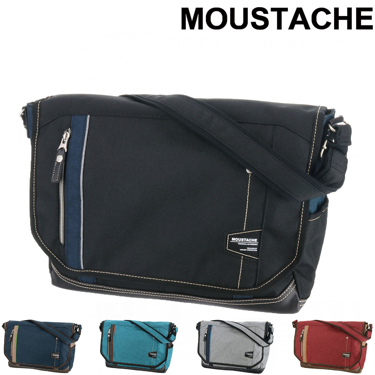 ムスタッシュ MOUSTACHE ショルダーバッグ L jlg4652 1.ブラック 10xblk(1.ブラック): Newbag  Wakamatsu｜JAL Mall｜マイルがたまる・つかえる ショッピングモール