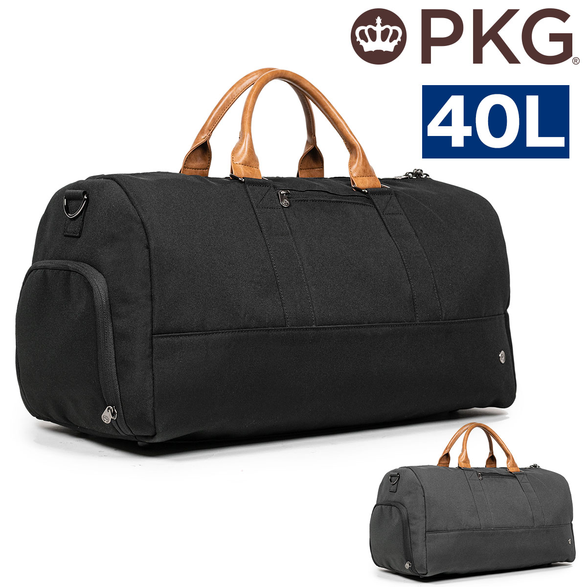 ピーケージー PKG 2WAYボストンバッグ Bishop ビショップ 1.ブラック 10xbktn(1.ブラック): Newbag  Wakamatsu｜JAL Mall｜マイルがたまる・つかえる ショッピングモール