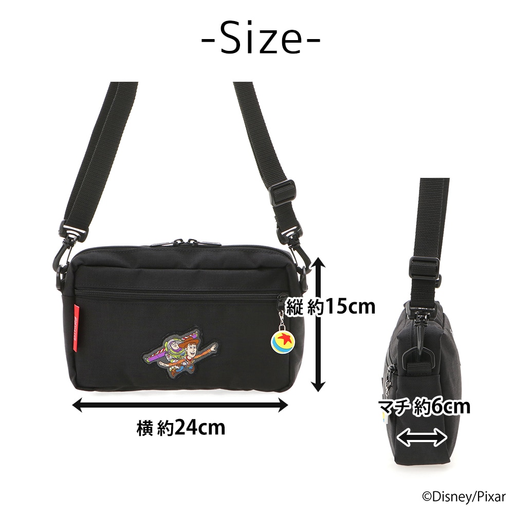 マンハッタンポーテージ ディズニー ピクサー トイ・ストーリー ショルダーバッグ 斜め掛け ジョガー(L) JPN VER2 MP1404L2TOY ブラック -1000 ブラック