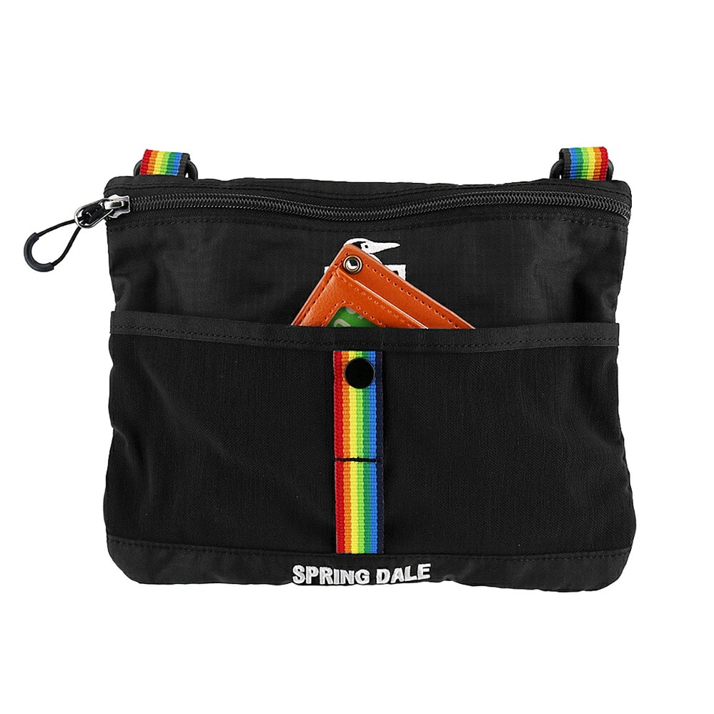 チャムス ショルダーバッグ 斜め掛け サコッシュ 1L B6 2WAY CHUMS スプリングデールサコッシュ CH60-4103 メンズ レディース キッズ 誕生日プレゼント ギフト ラッピング無料 正規代理店 1.ブラックxレインボー -604103k042 1.ブラックxレインボー