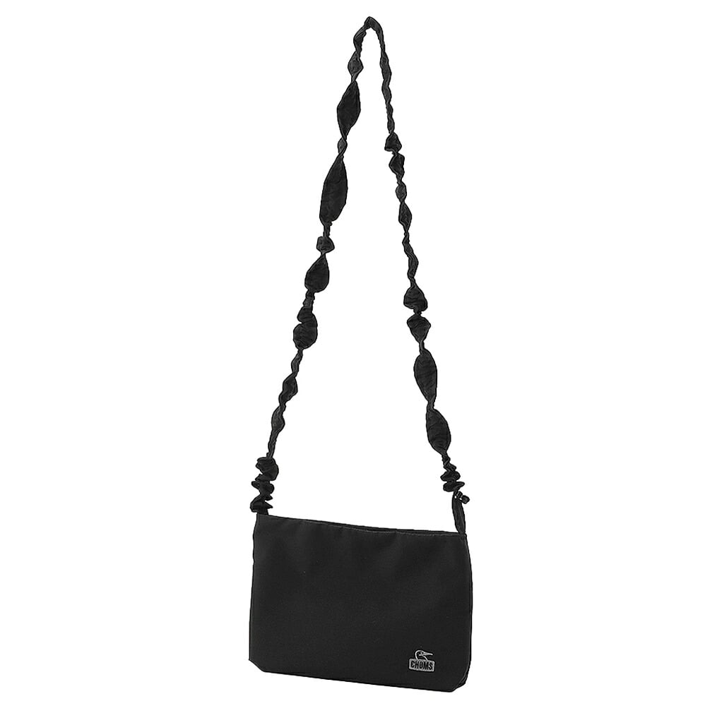 チャムス ショルダーバッグ サコッシュ 斜め掛け 撥水 軽量 1.5L B6 CHUMS ウェービーストラップミニショルダーバッグ CH60-4144 メンズ レディース キッズ 誕生日プレゼント ギフト ラッピング無料 正規代理店 1.ブラック -604144k001 1.ブラック