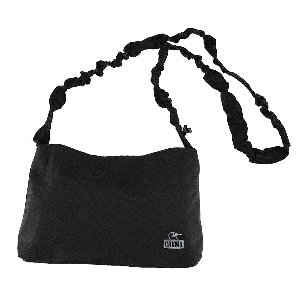チャムス ショルダーバッグ サコッシュ 斜め掛け 撥水 軽量 1.5L B6 CHUMS ウェービーストラップミニショルダーバッグ CH60-4144 メンズ レディース キッズ 誕生日プレゼント ギフト ラッピング無料 正規代理店 1.ブラック -604144k001 1.ブラック