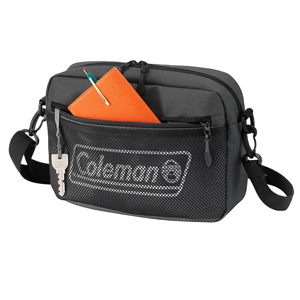 コールマン 防水 ショルダーバッグ 斜め掛け ポーチ 3.5L A5 コンパクト Coleman シールドショルダーポーチ メンズ レディース キッズ 誕生日プレゼント ギフト ラッピング無料 正規代理店 1.ヘザーブラック -37790 1.ヘザーブラック