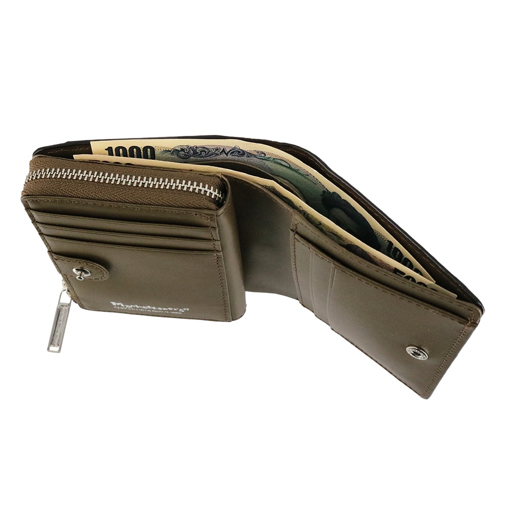 新品未使用 マンハッタナーズ 2つ折り財布 L字ファスナー ぐっすりフェデリコ 新品未使用 マンハッタナーズ 2つ折り財布 L字ファスナー